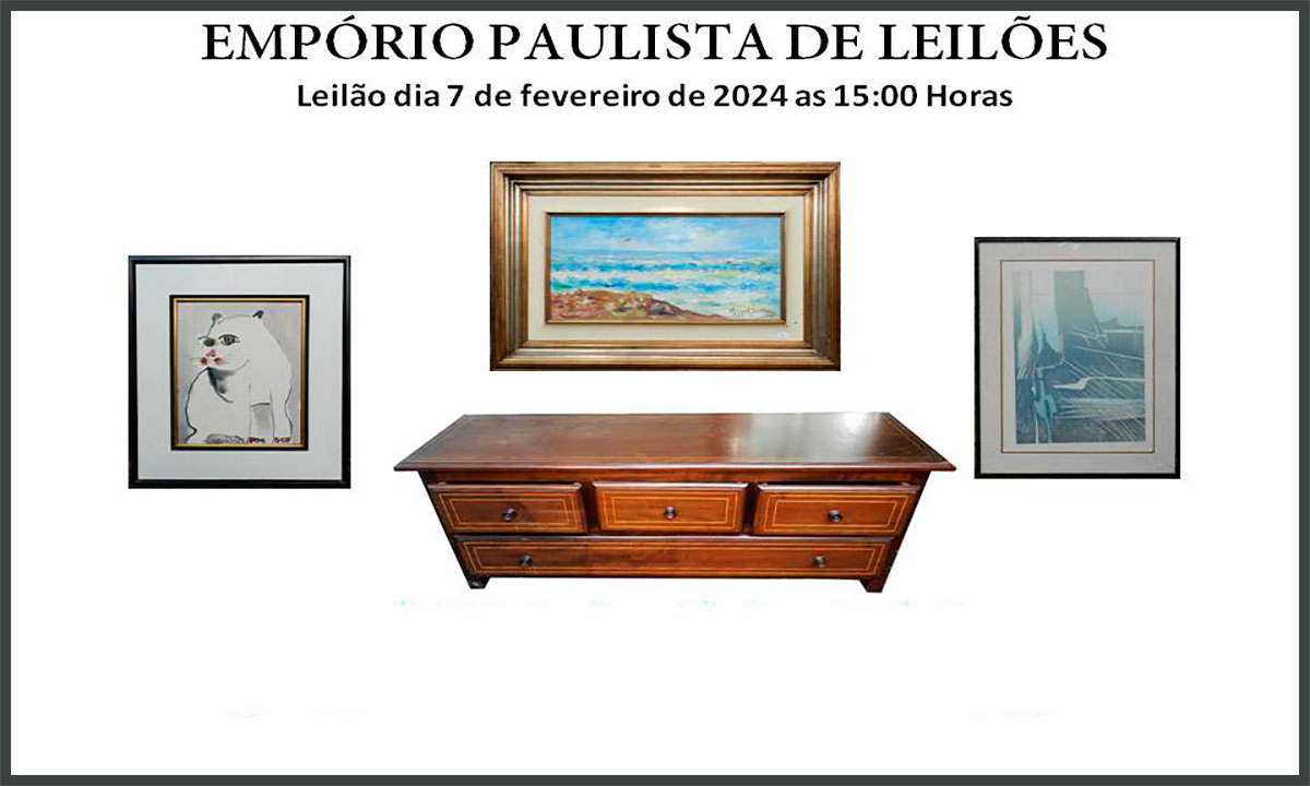 Cia Paulista de Leilões - Leilão de Antiguidades, Obras de Arte